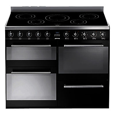 Smeg SYD4110IBL Symphony Range Cooker with Induction Hob, Black Smeg SYD4110IBL Symphony Range Cooker with Induction Hob, Black